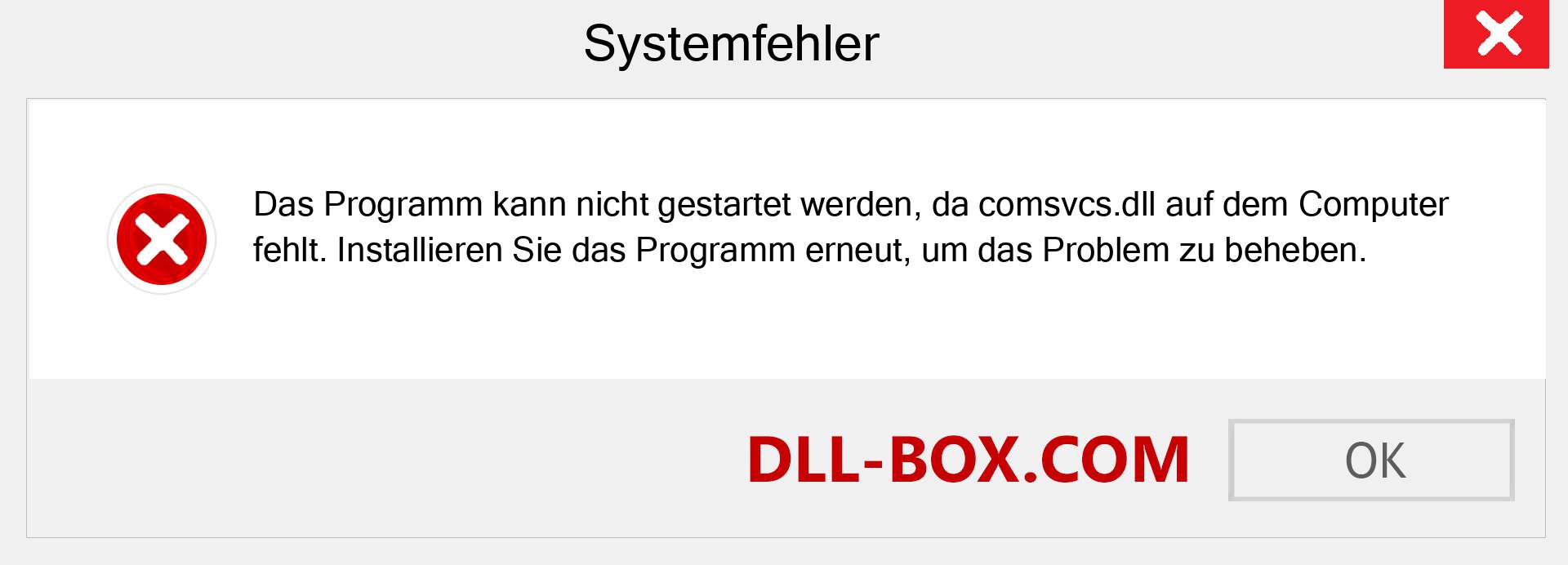 comsvcs.dll-Datei fehlt?. Download für Windows 7, 8, 10 - Fix comsvcs dll Missing Error unter Windows, Fotos, Bildern