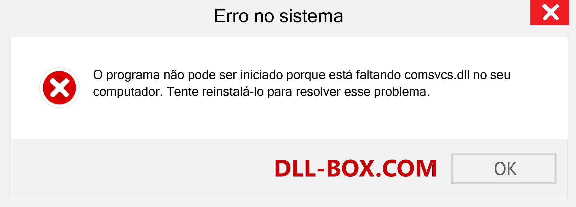 Arquivo comsvcs.dll ausente ?. Download para Windows 7, 8, 10 - Correção de erro ausente comsvcs dll no Windows, fotos, imagens